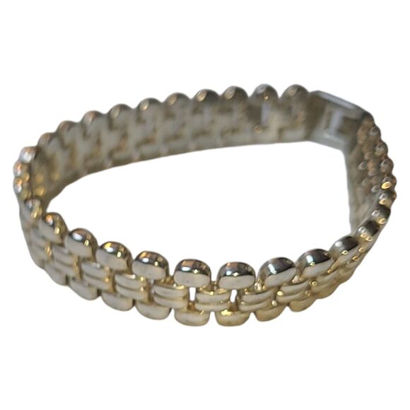 Vintage Silver Tone Panther Link‎ Bracelet 8" - Picture 6 of 7